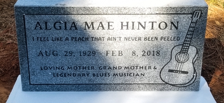 Algia Mae Hinton’s Legacy Lives On Even More with a New Headstone!